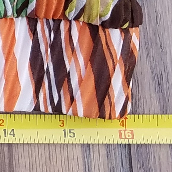 AVA JAMES Multicolor Striped Diamind Pattern Skirt - Picture 14 of 16